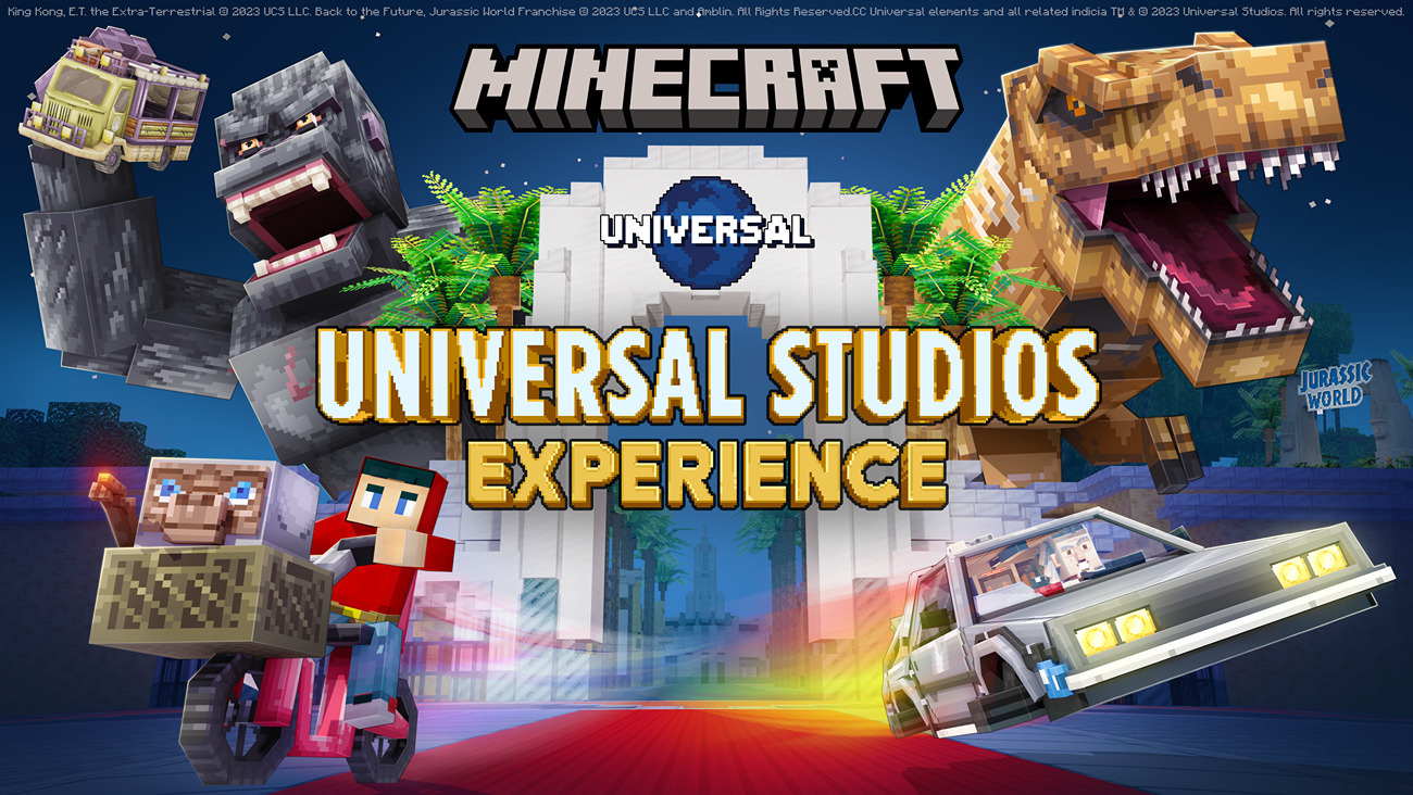 Minecraft x Universal Studios Experience DLC art