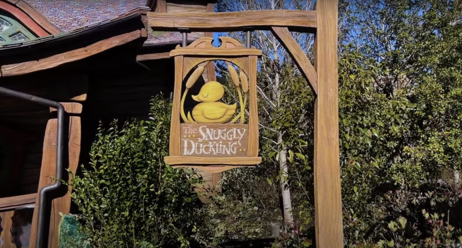 The Snuggly Duckling sign