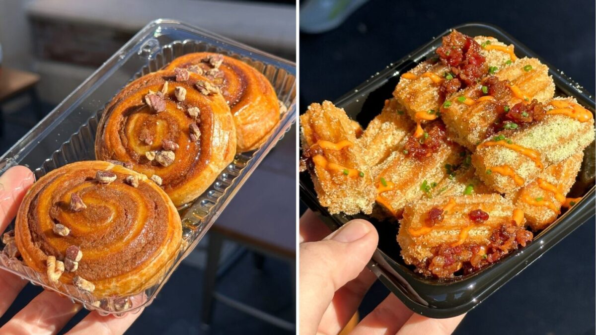 Candy Painted Cinnamon Rolls and Bouncin' Mini Churros