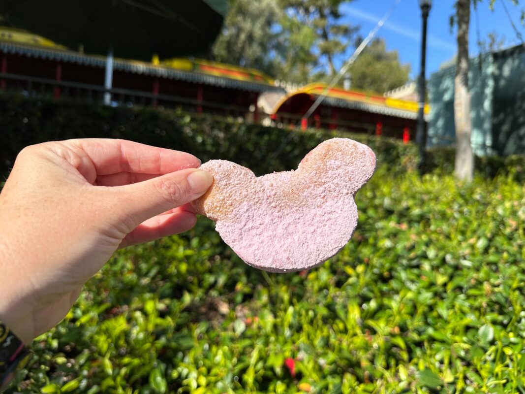 Pink ube Mickey beignet
