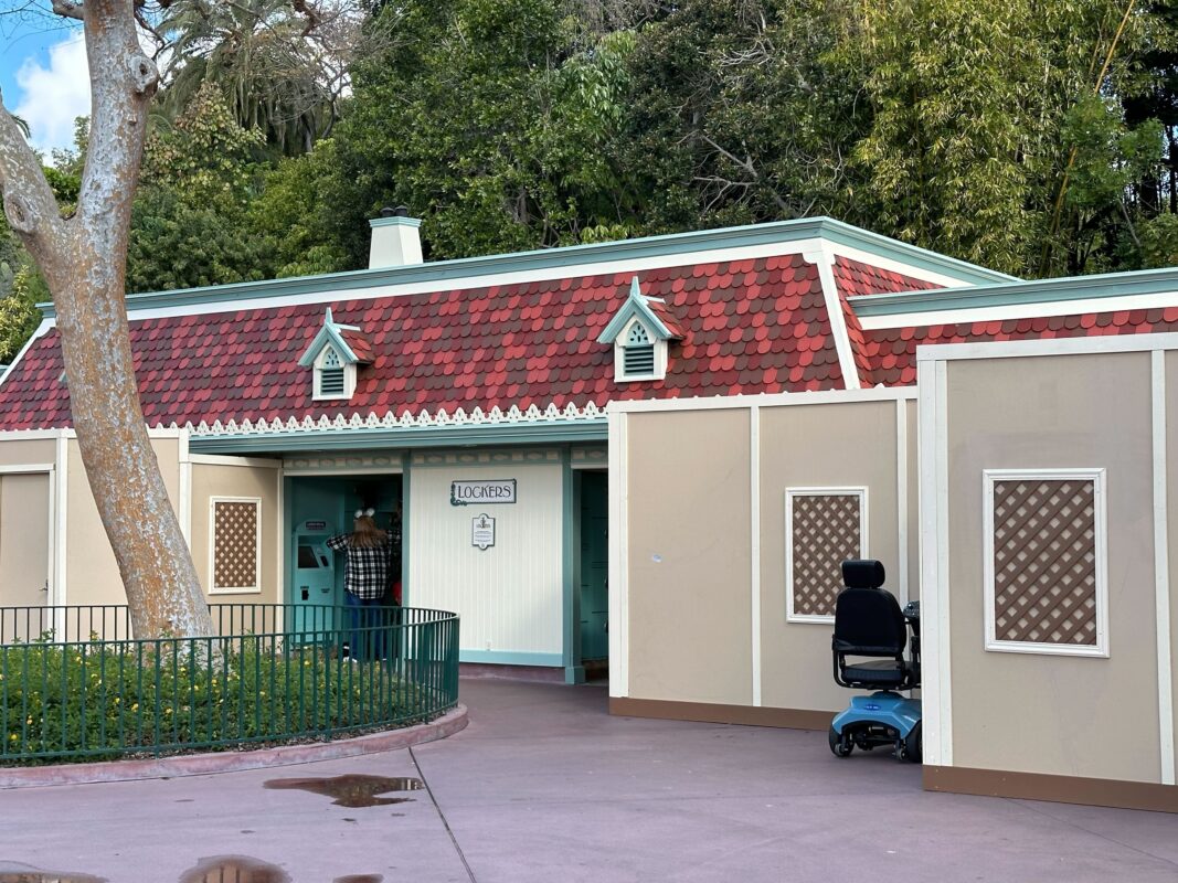 construction walls next to lockers