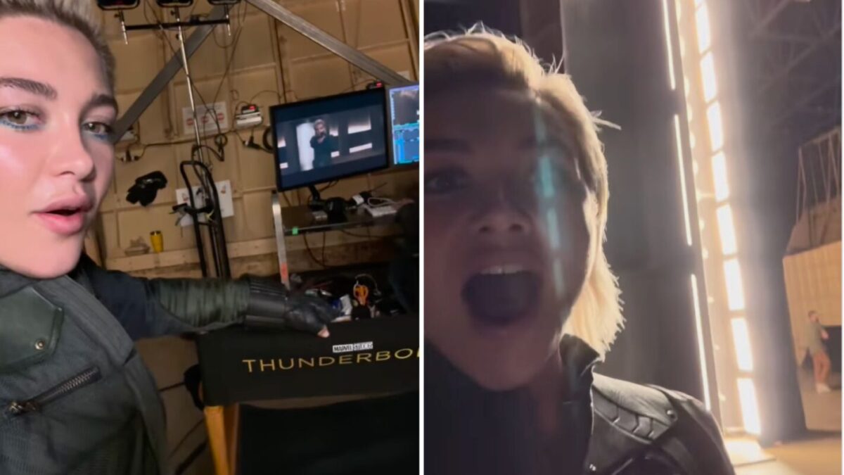 Florence Pugh on the Thunderbolts set