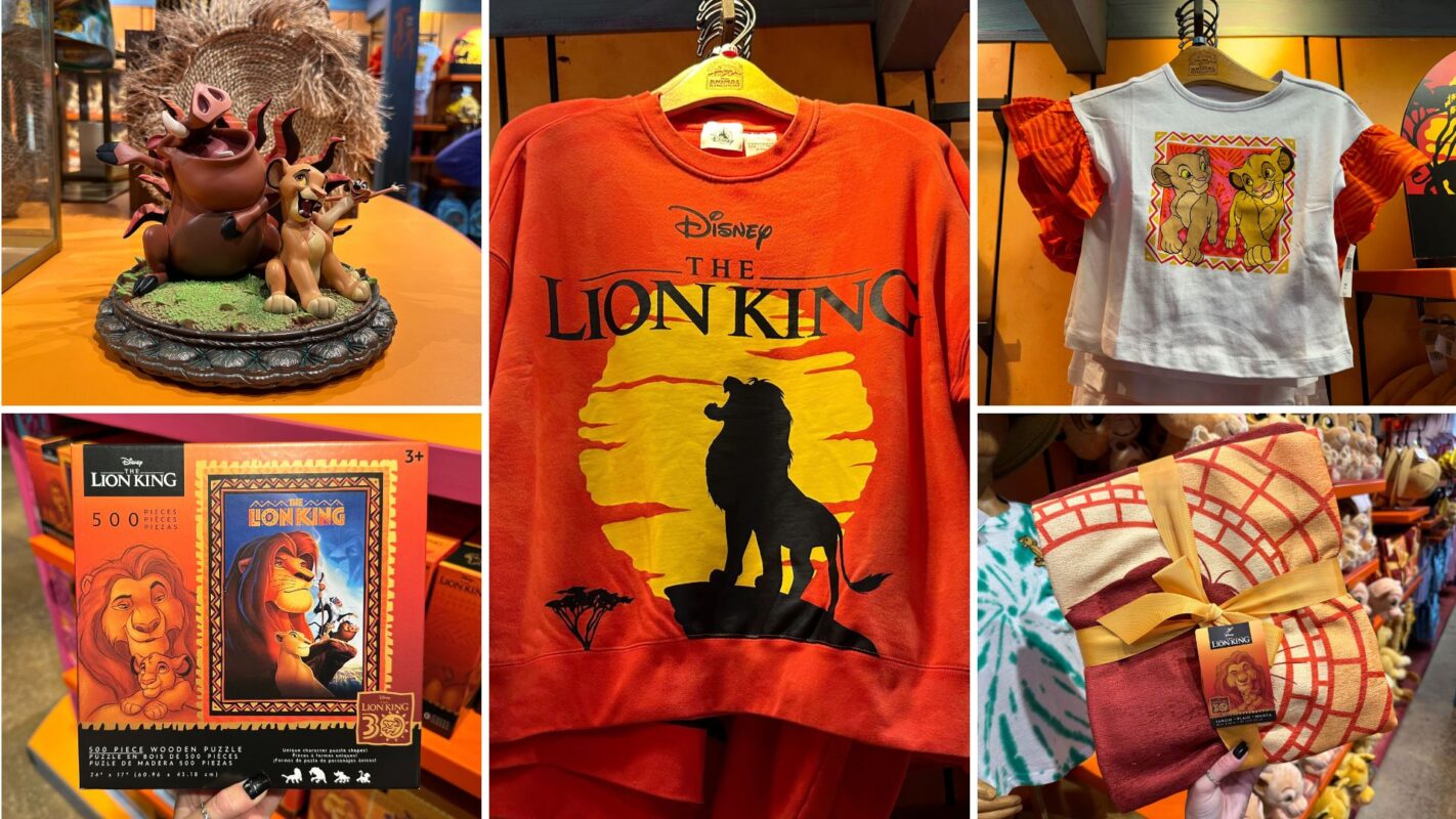 The Lion King 30th anniversary merchandise collage