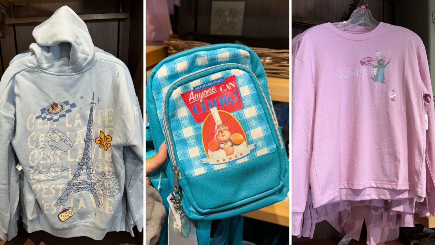 Collage of Ratatouille merchandise