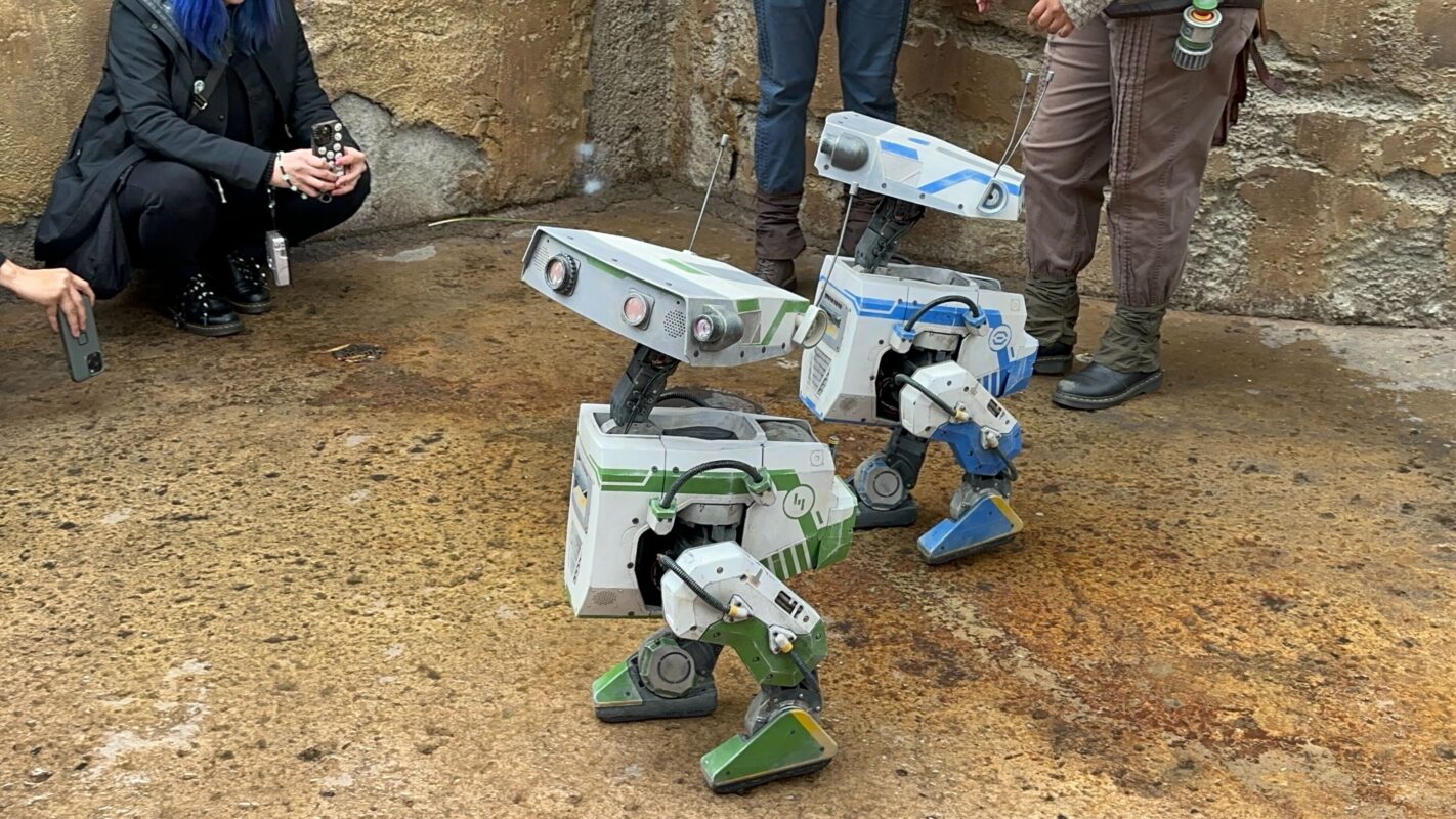 Blue and Green BD-X Droids