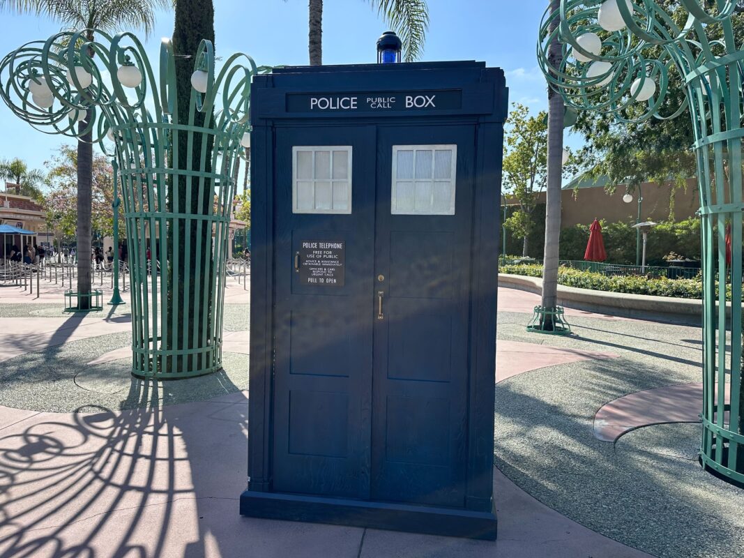 TARDIS, a blue police box with a light on top