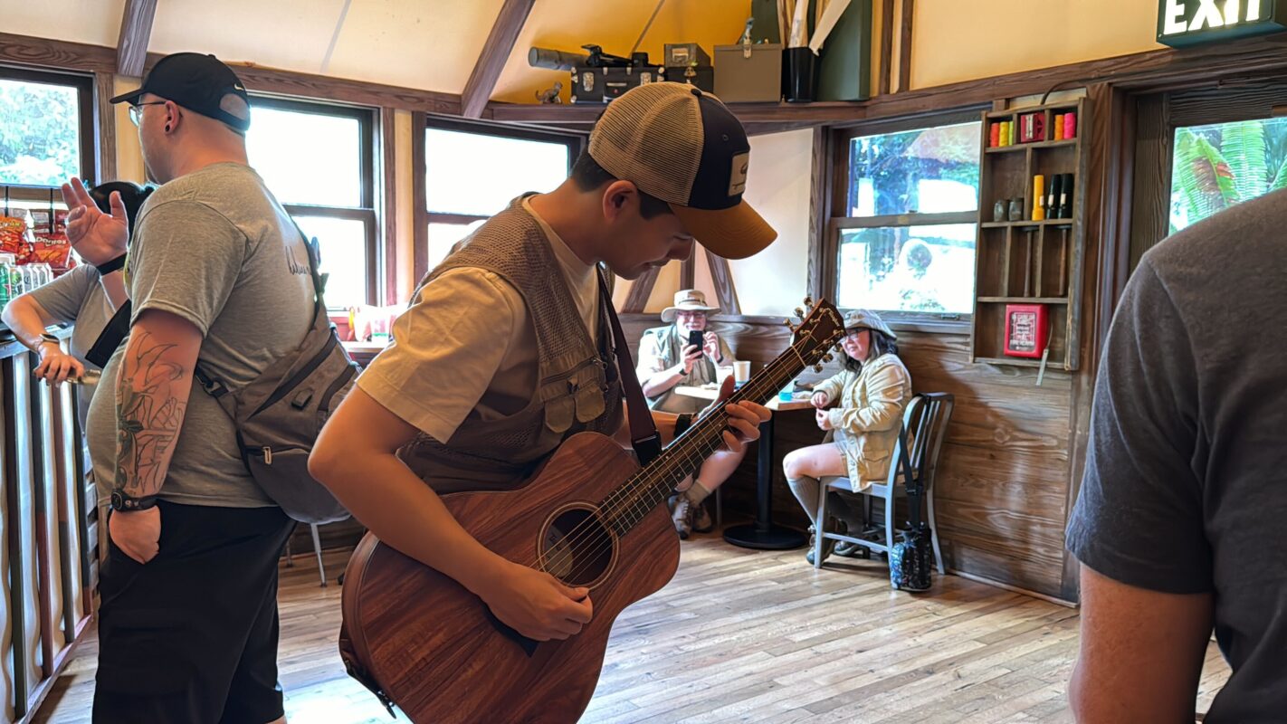 Musician playing guitar