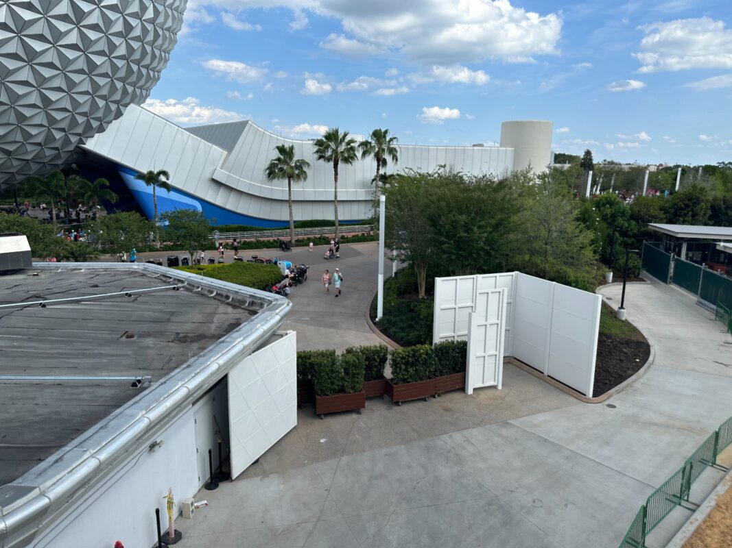 Rolling planters at World Nature walkway
