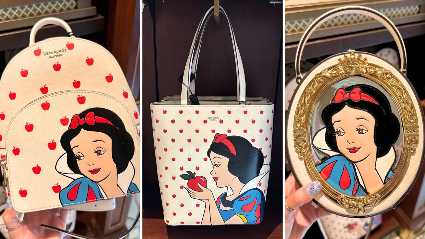Snow White Kate Spade backpack, tote, and mirror purse