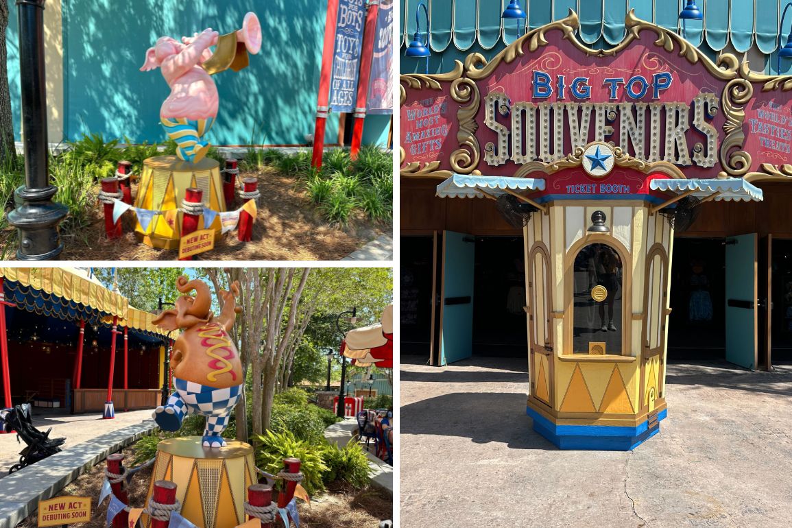 Smellephants on Parade new ticket booth and two statues
