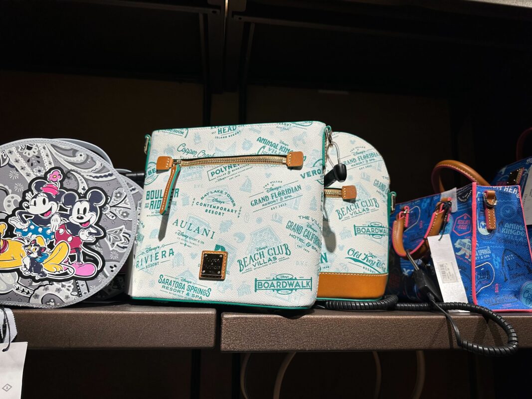 Disney Vacation Club Dooney & Bourke bags on shelf