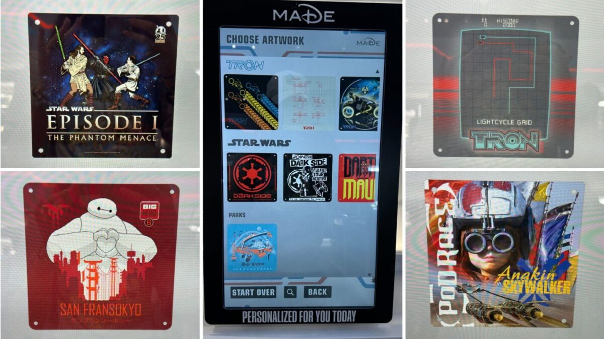 Collage of six images showcasing various star wars-themed graphic designs on electronic displays, including movie posters and video game interfaces.