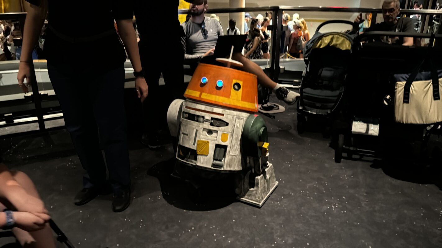 Chopper, an orange and white Star Wars droid