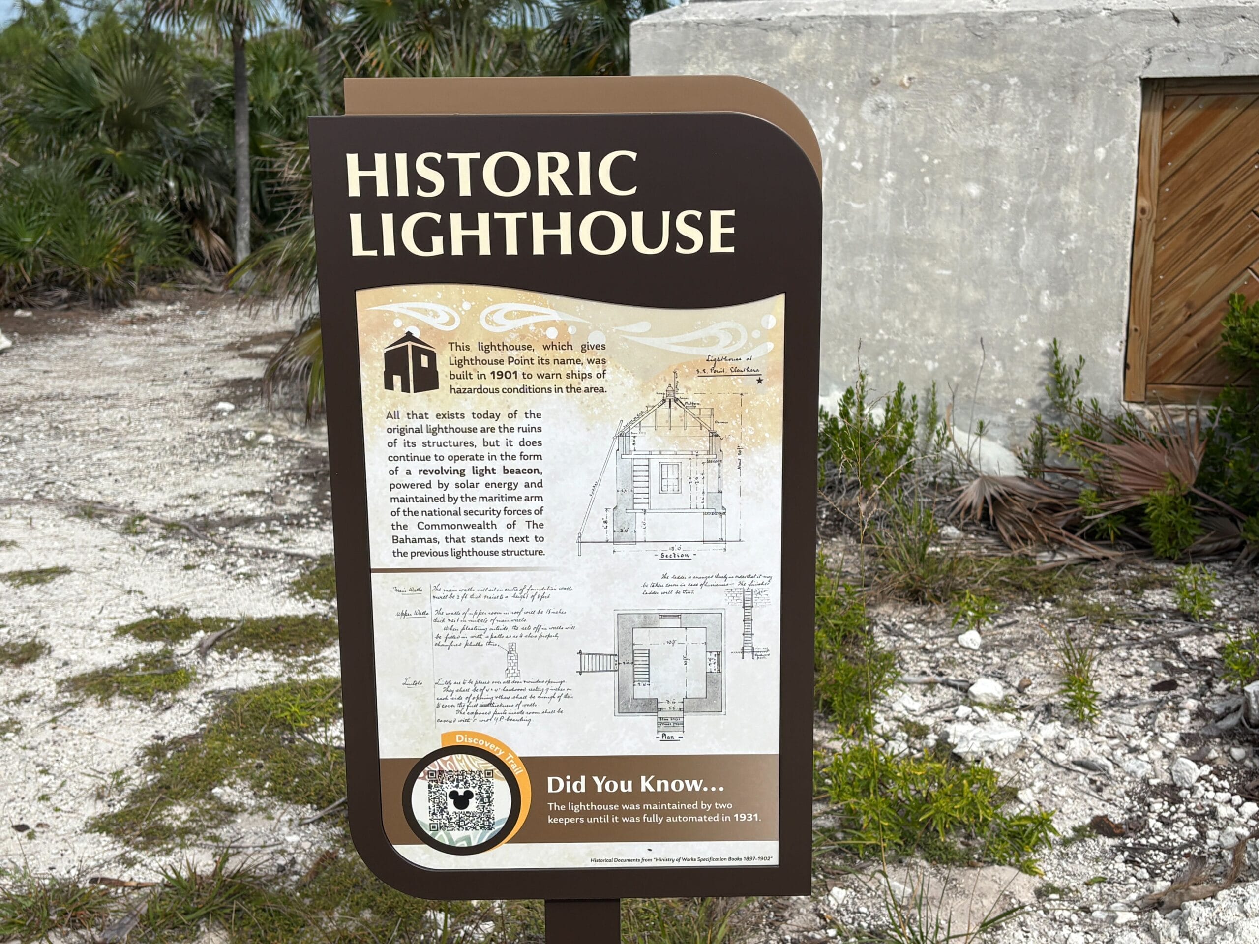 Nature trail on Disney's Lookout Cay at Lighthouse Point island
