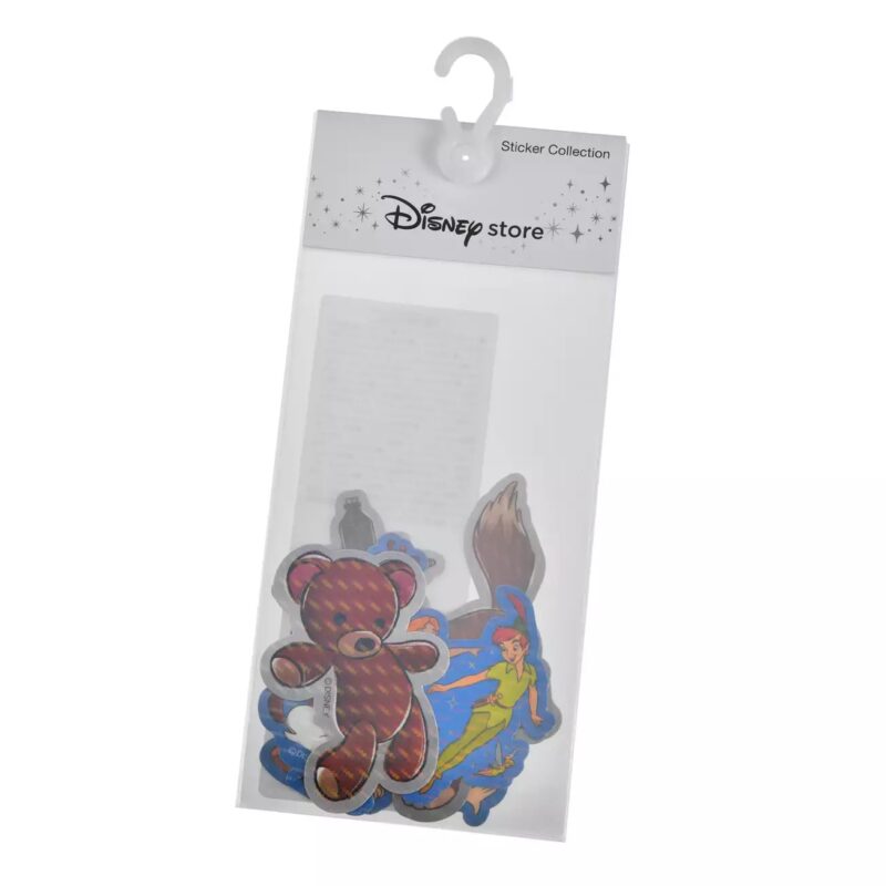 A Disney Store sticker pack is displayed, featuring characters including a teddy bear and a fairy.