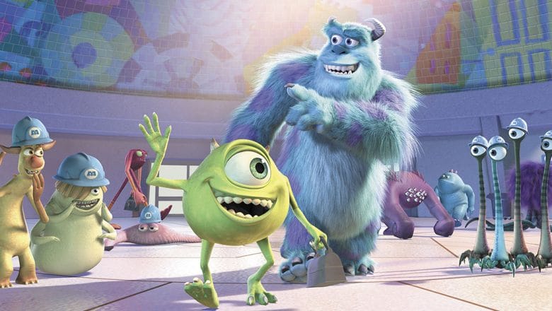Animated Disney characters, Mike and Sully from Monsters Inc