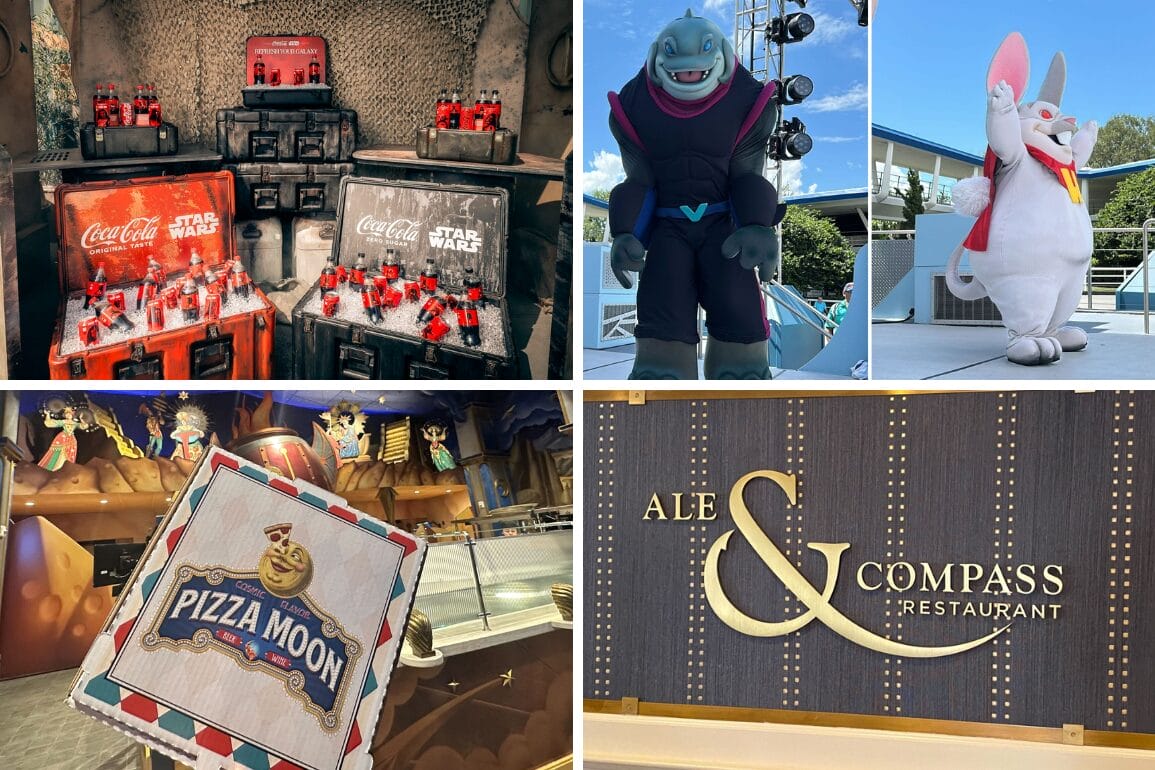 Daily recap: Four photos—Star Wars Coke bottles, two mascots, a Pizza Moon sign, and an Ale & Compass sign.