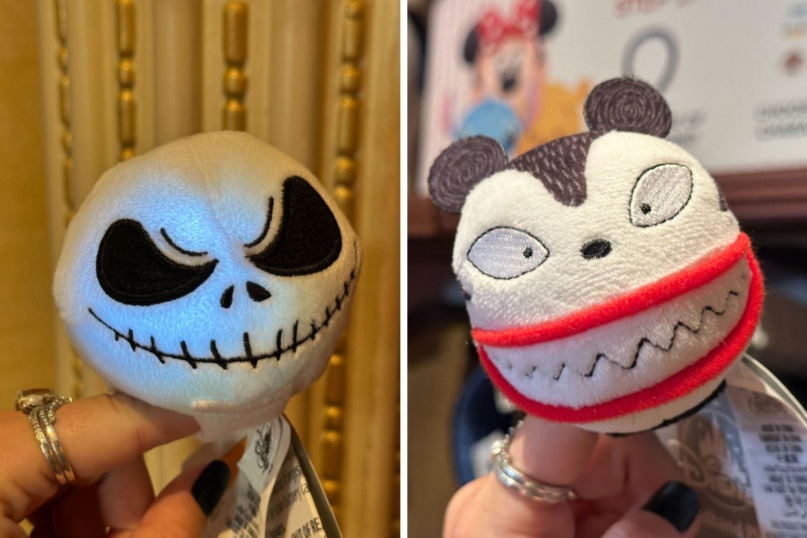 Two plush toys from Nightmare Before Christmas