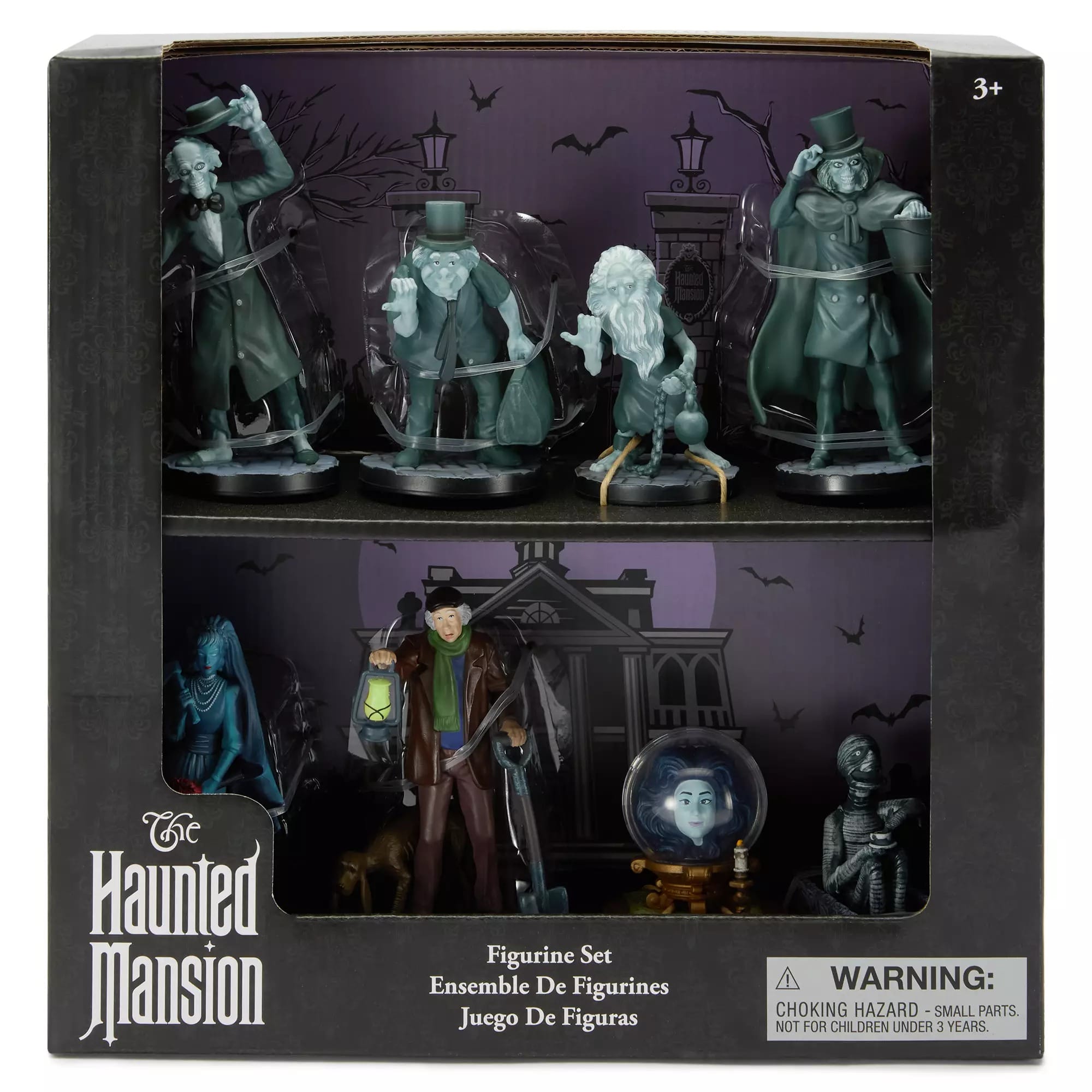 Set Di 3 Figure ReAction Haunted Mansion - Fantasmi Autostopisti - Edizione Esclusiva SDCC, 9,5 Cm, Licenza Ufficiale Disney