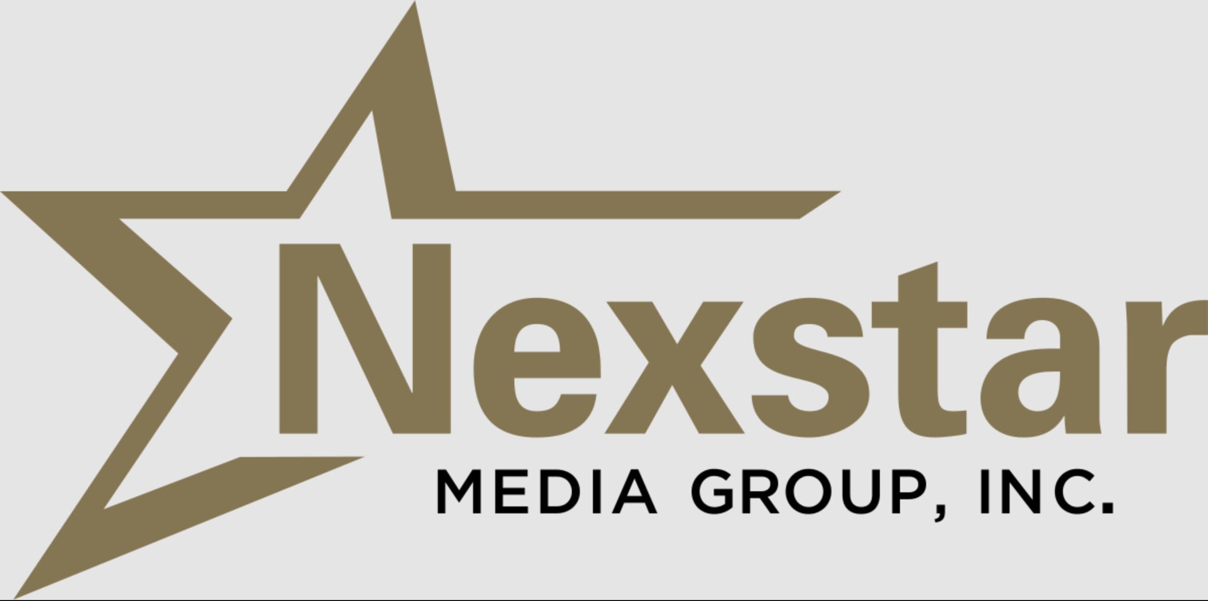 Nexstar Media Group, Inc. logo with a gold star and the company name, amid news of Disney+ increasing prices.