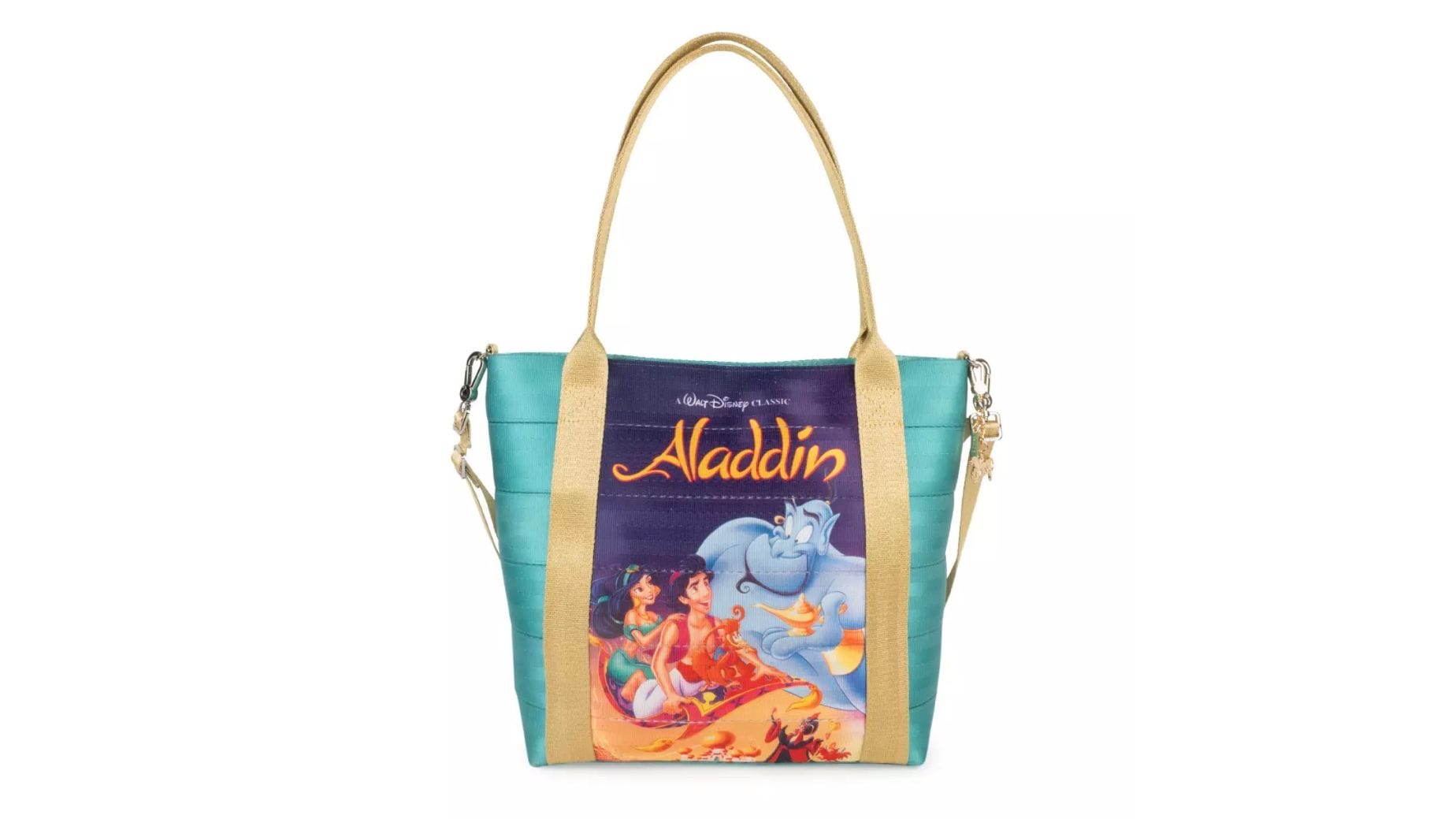 New Aladdin Tote Bag by Harveys Features Vintage VHS Art