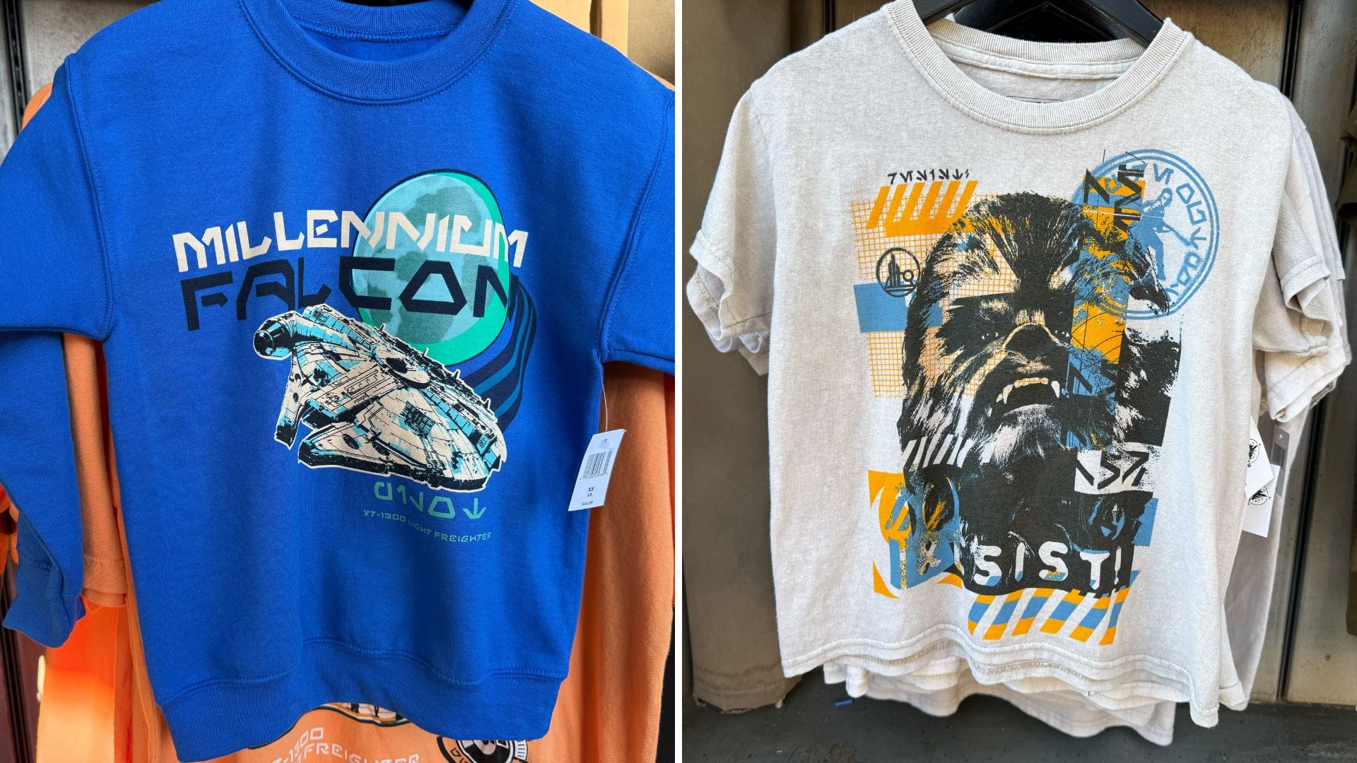 Star Wars: Galaxy's Edge Resistance youth sweatshirt and t-shirt