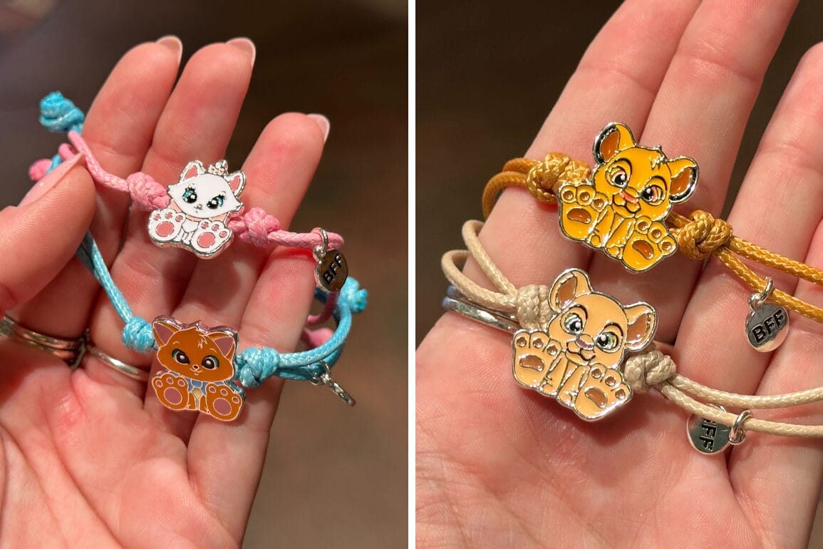 Aristocat and Lion King friendship bracelet sets now available at Animal Kingdom.