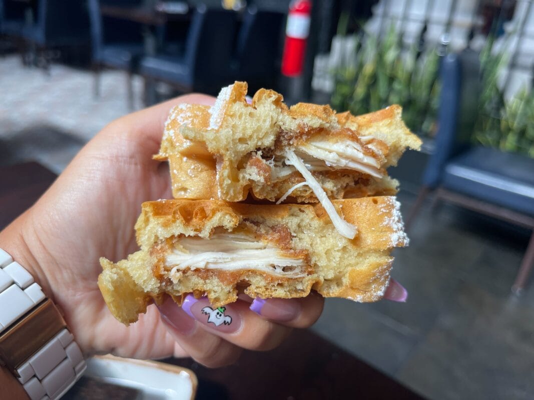 Rix Sports Bar & Grill, also at Coronado Springs, has chicken-filled waffles.