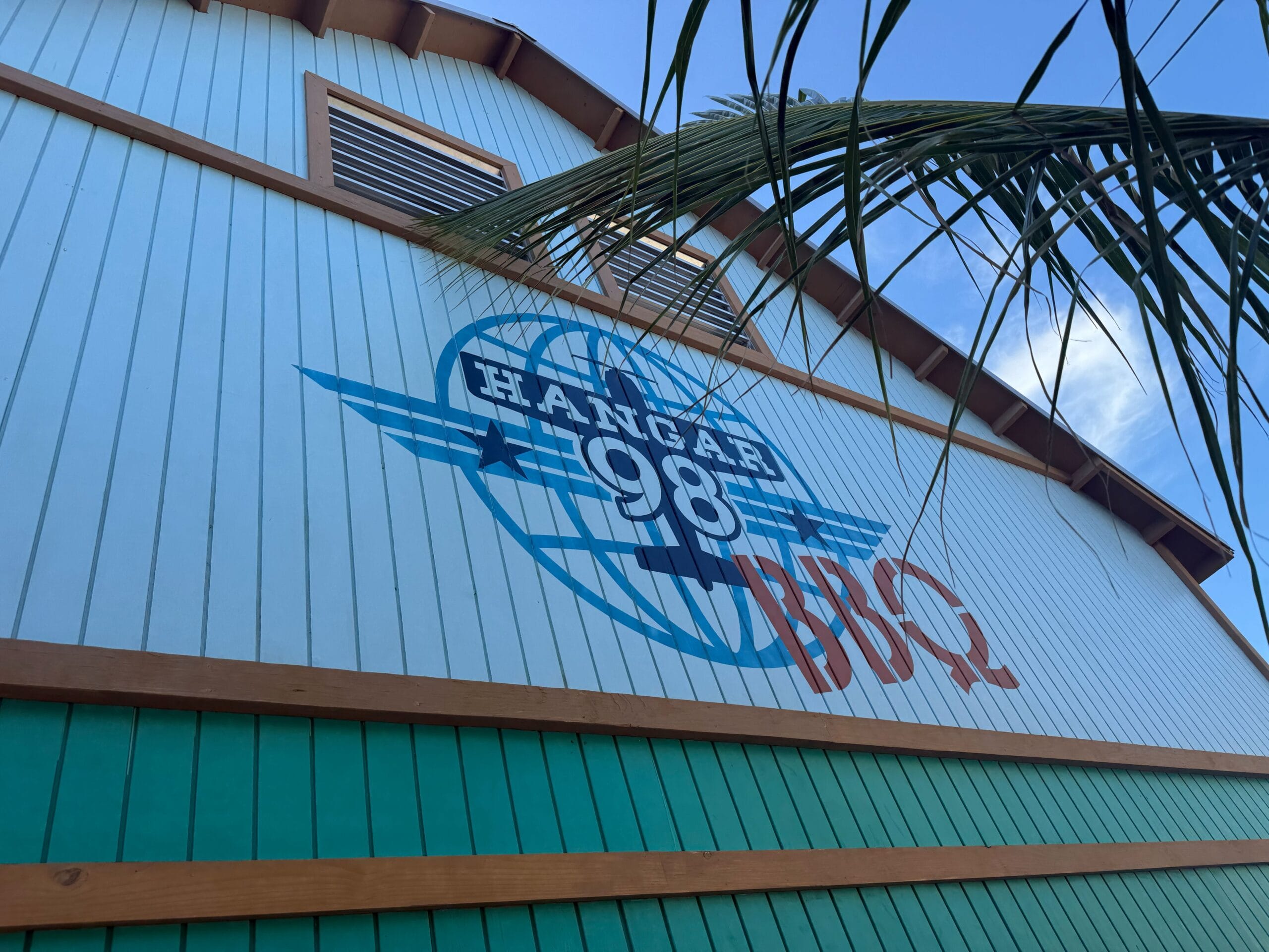 The new hangar building matches the Castaway Air theming throughout the island but particularly around Serenity Bay.