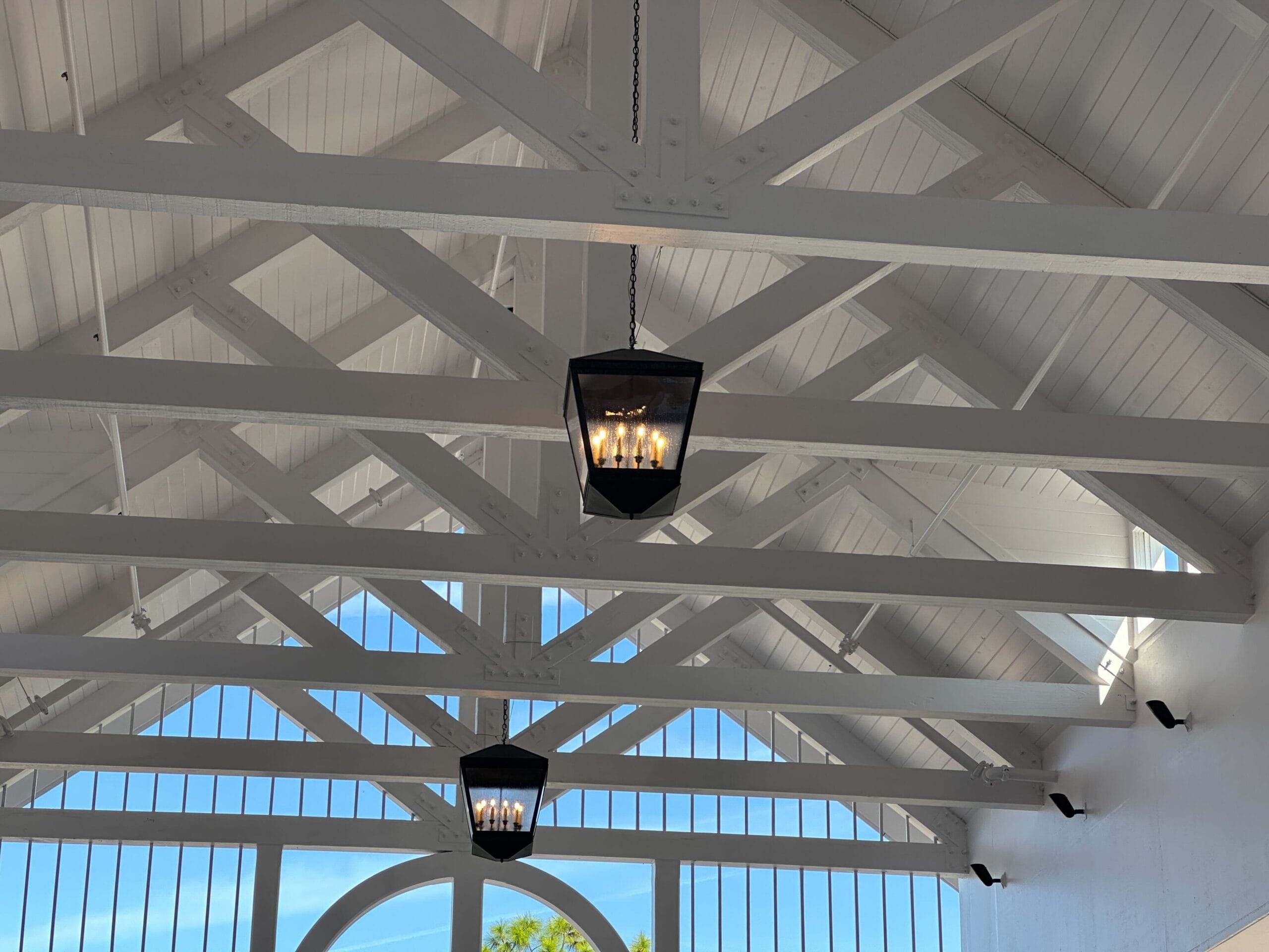 Construction is done on the porte cochere at the main entrance of Disney's Beach Club Resort.