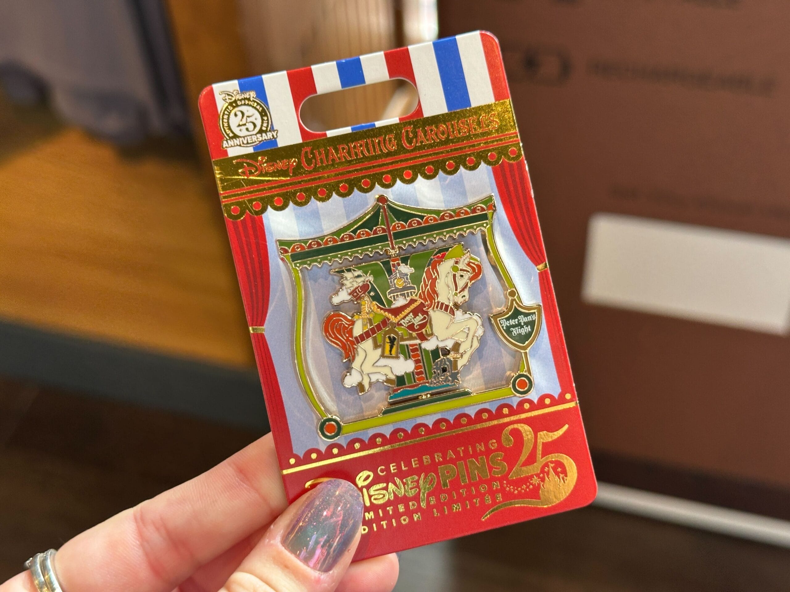 The newest Disney Charming Carousels pin is inspired by Peter Pan's Flight.