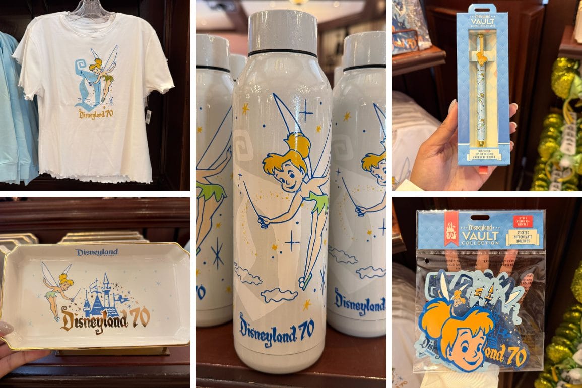 Disneyland 70th Anniversary Tinker Bell Merchandise Collection now available.