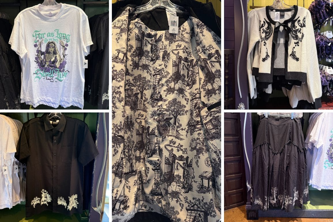 Haunted Mansion merchandise collection now available at Disneyland.