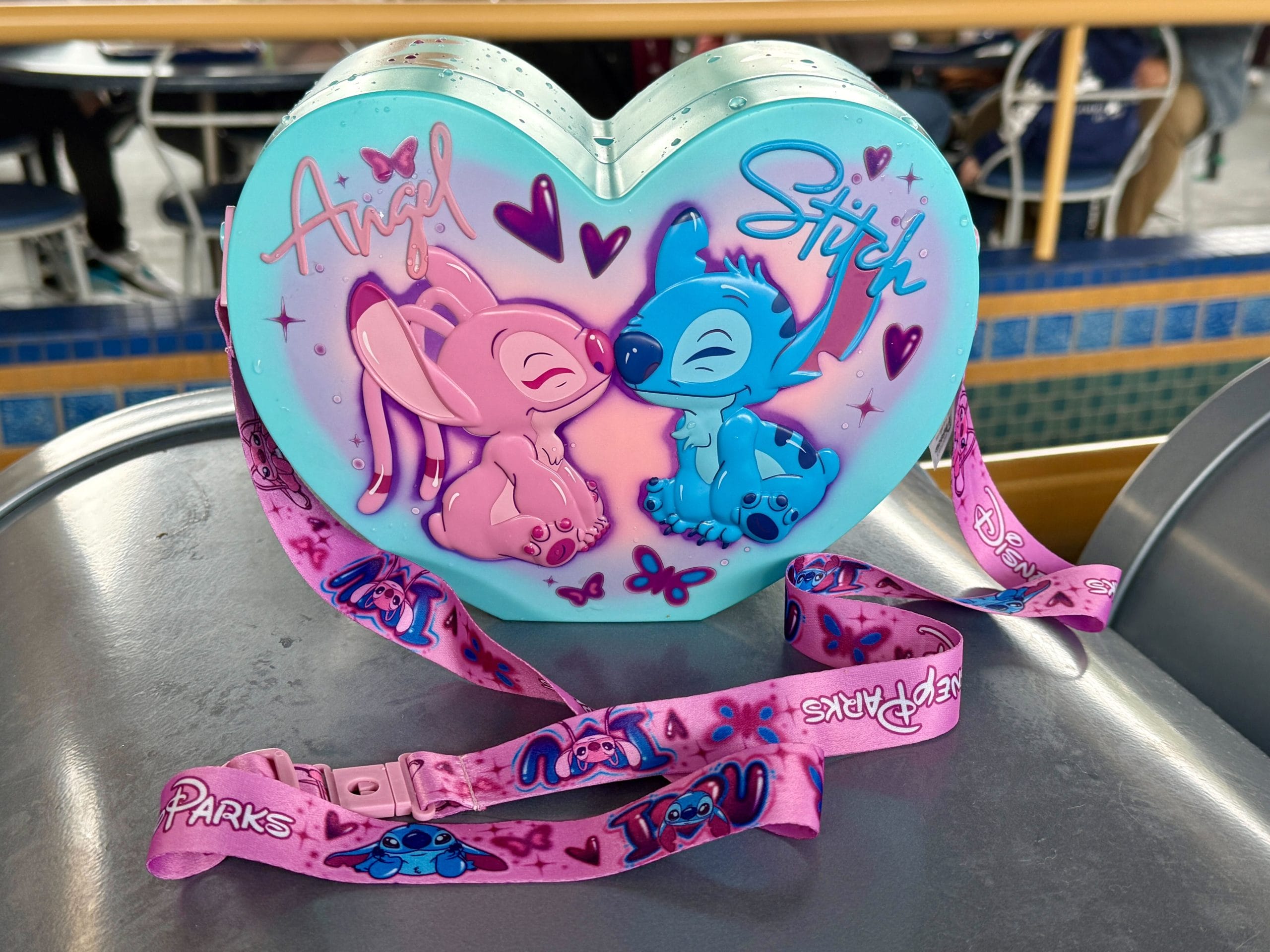 2026 Valentine's Day Stitch and Angel Popcorn Bucket now available at Disneyland Resort.