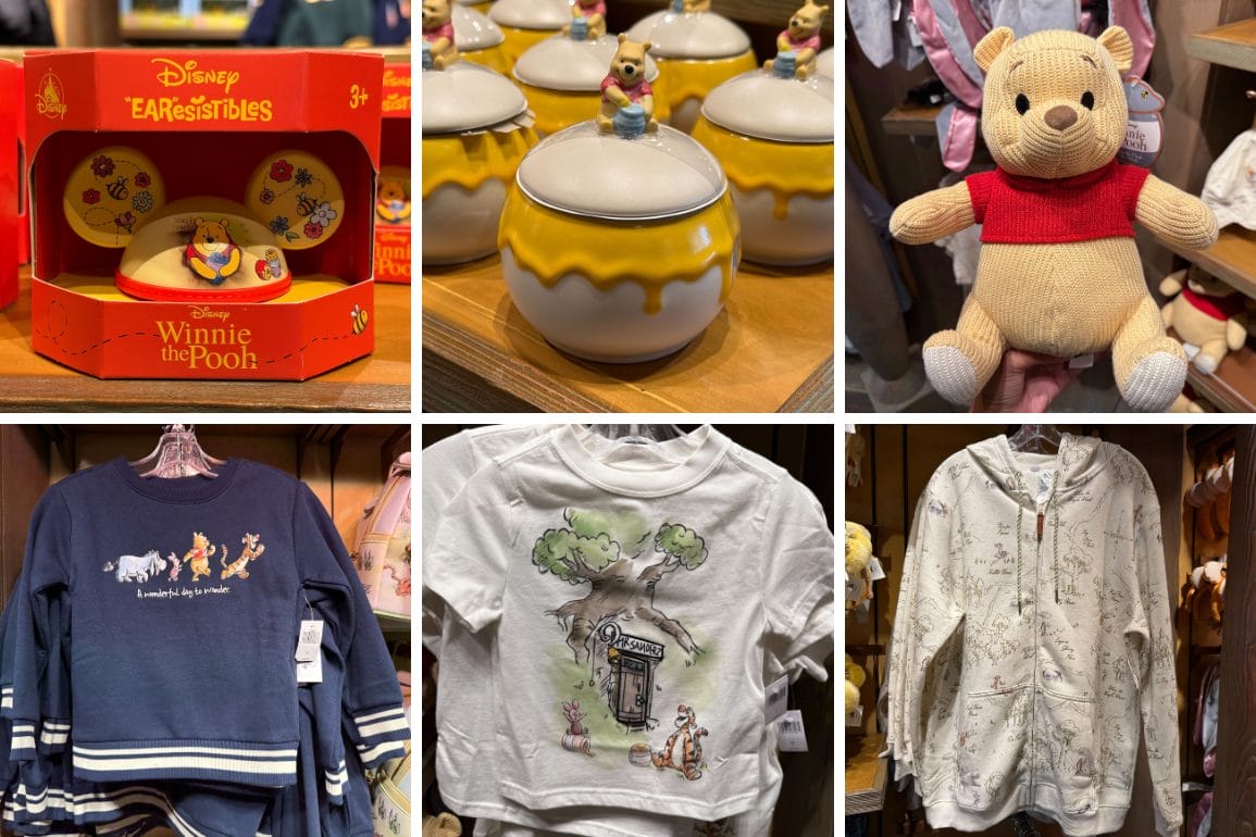 Winnie the Pooh merchandise now available at Disneyland.