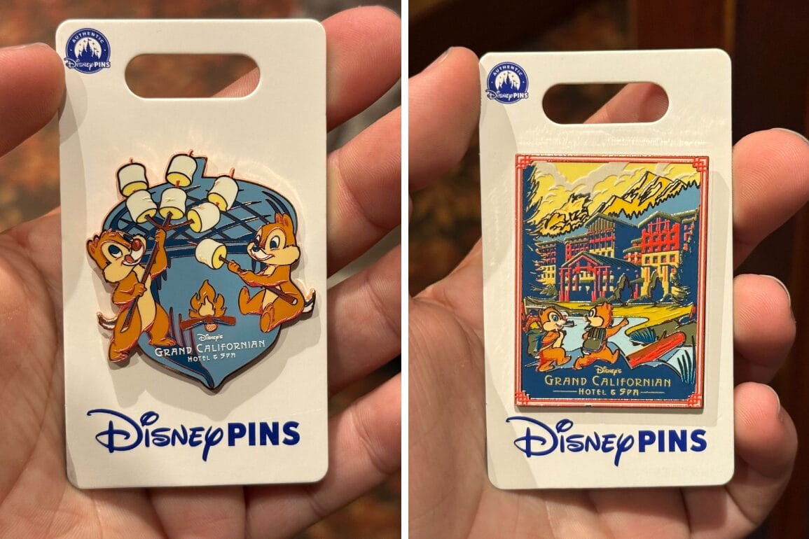 New Chip 'n' Dale pins released at the Grand Californian Hotel & Spa.