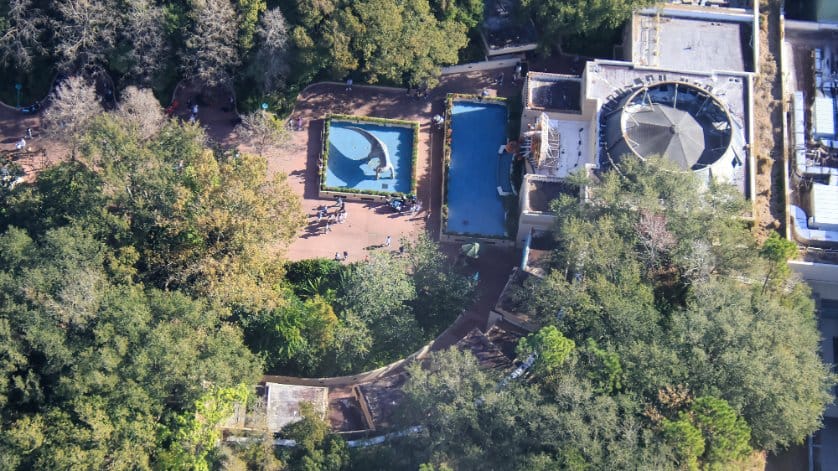 Aerial view of DinoLAnd USA construction.