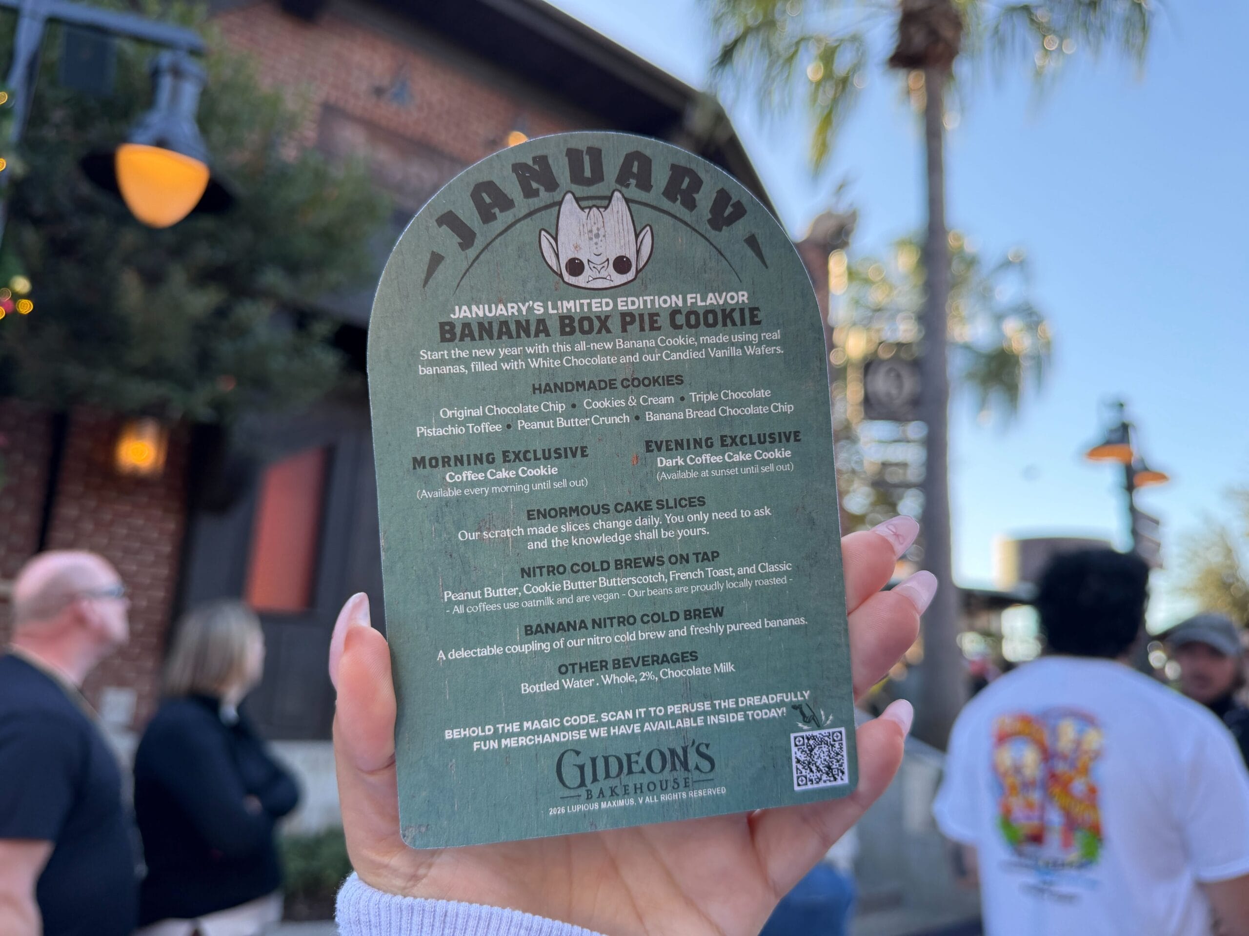 Back of Gideon's Bakehouse January 2026 menu.