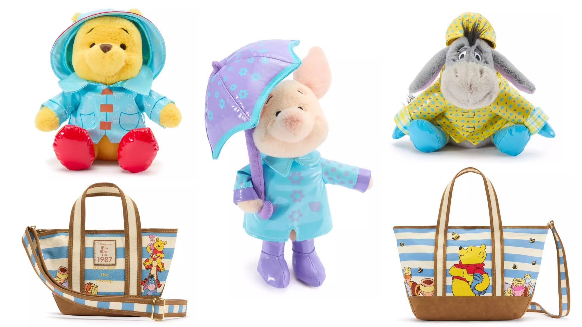 Winnie the Pooh Rainwear Plush & Canvas Totes From Disney Store