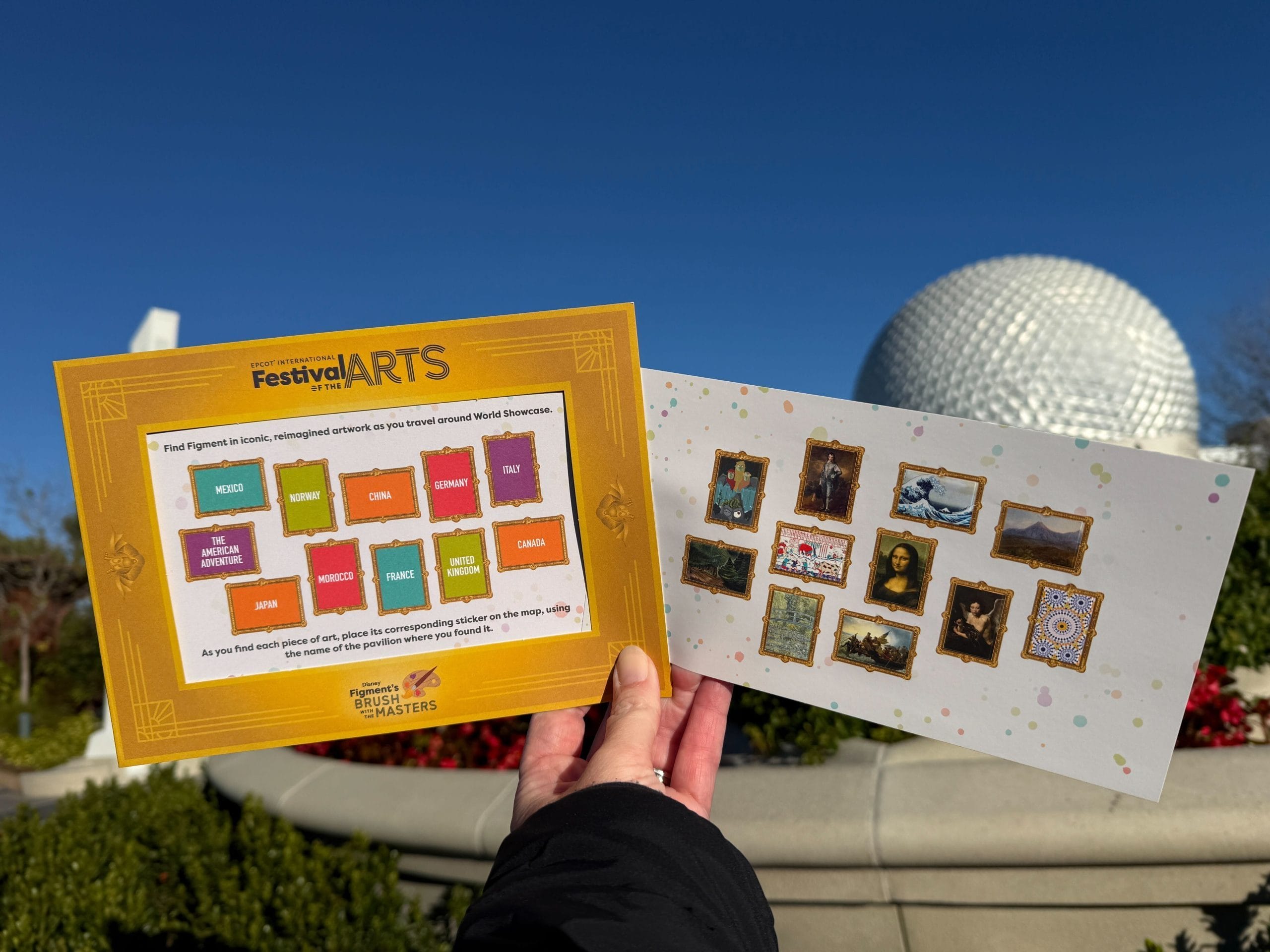 Guests looking for an extra activity at the 2026 EPCOT International Festival of the Arts can participate in the Figment’s Brush with the Masters Scavenger Hunt for an additional cost of $9.99.