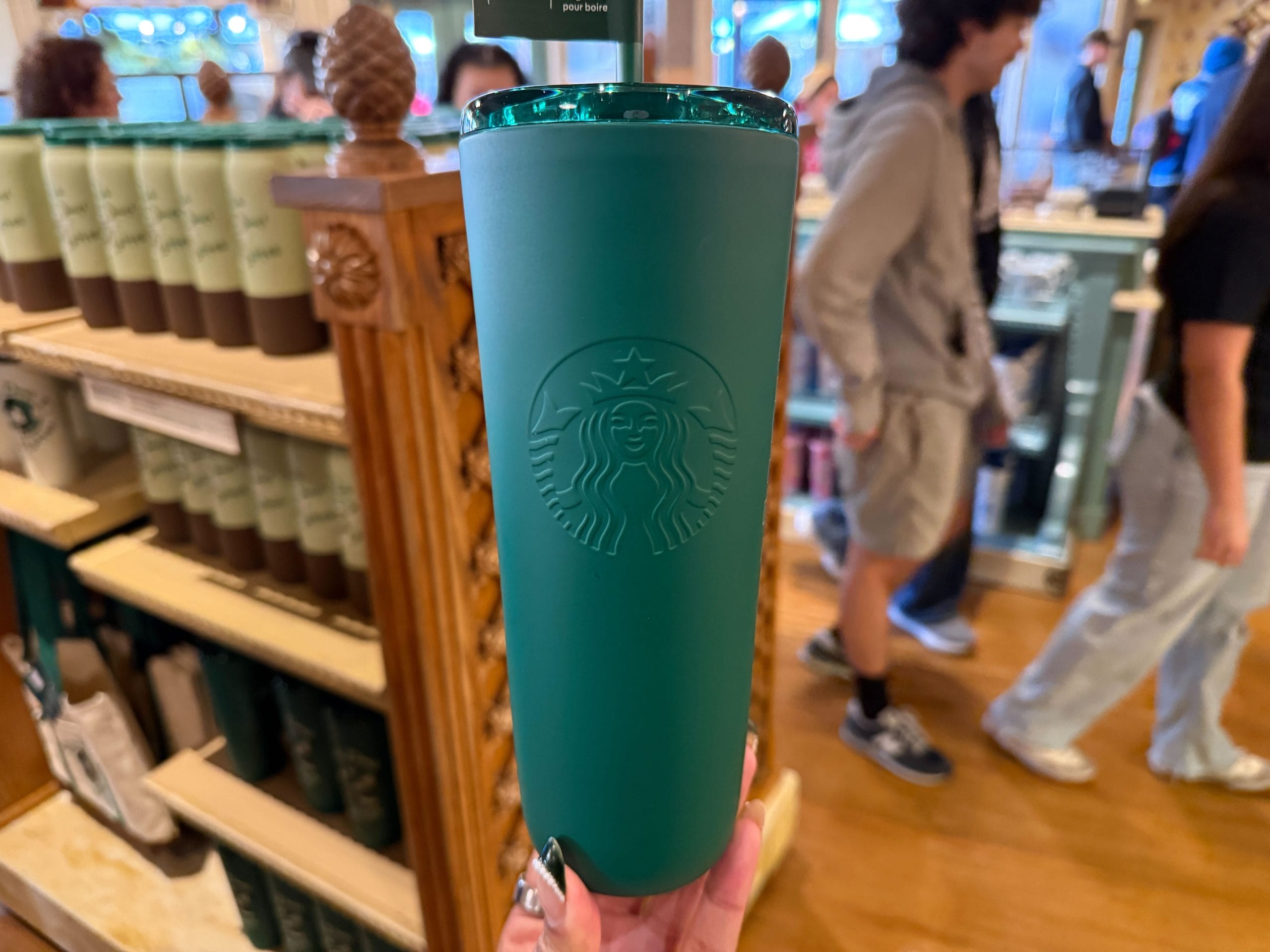 The back is plain except for an embossed image of the Starbucks Mermaid logo.