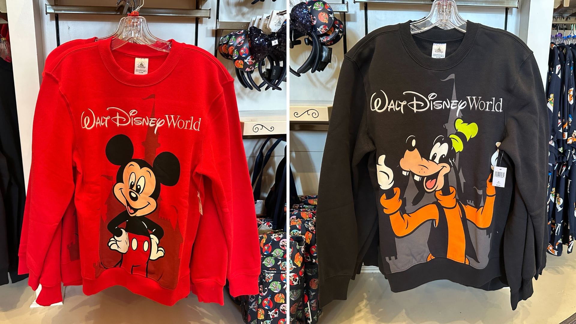 New Mickey & Goofy Sweatshirts at Walt Disney World