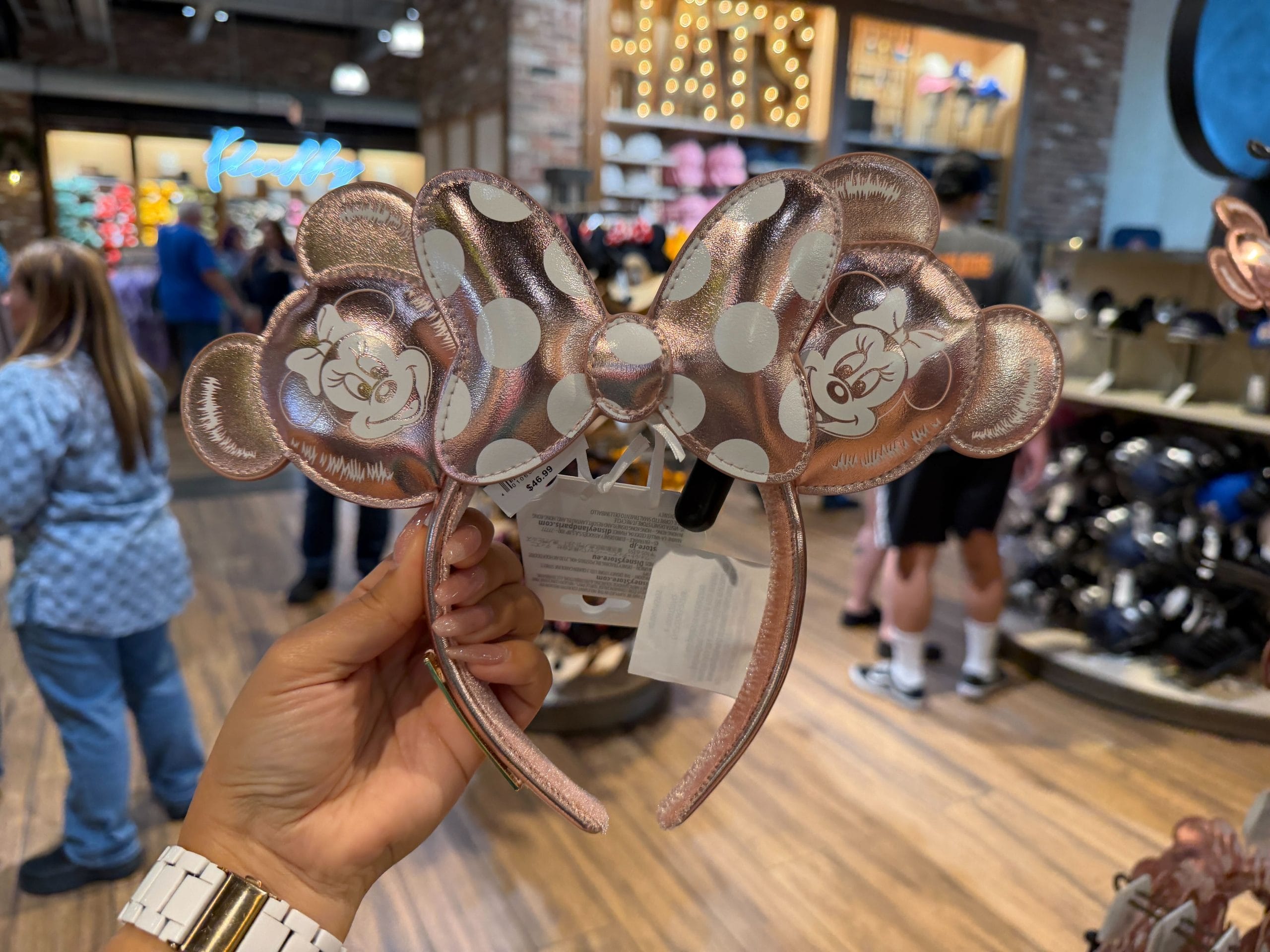Rose Gold Minnie Balloon Ear Headband at Walt Disney World