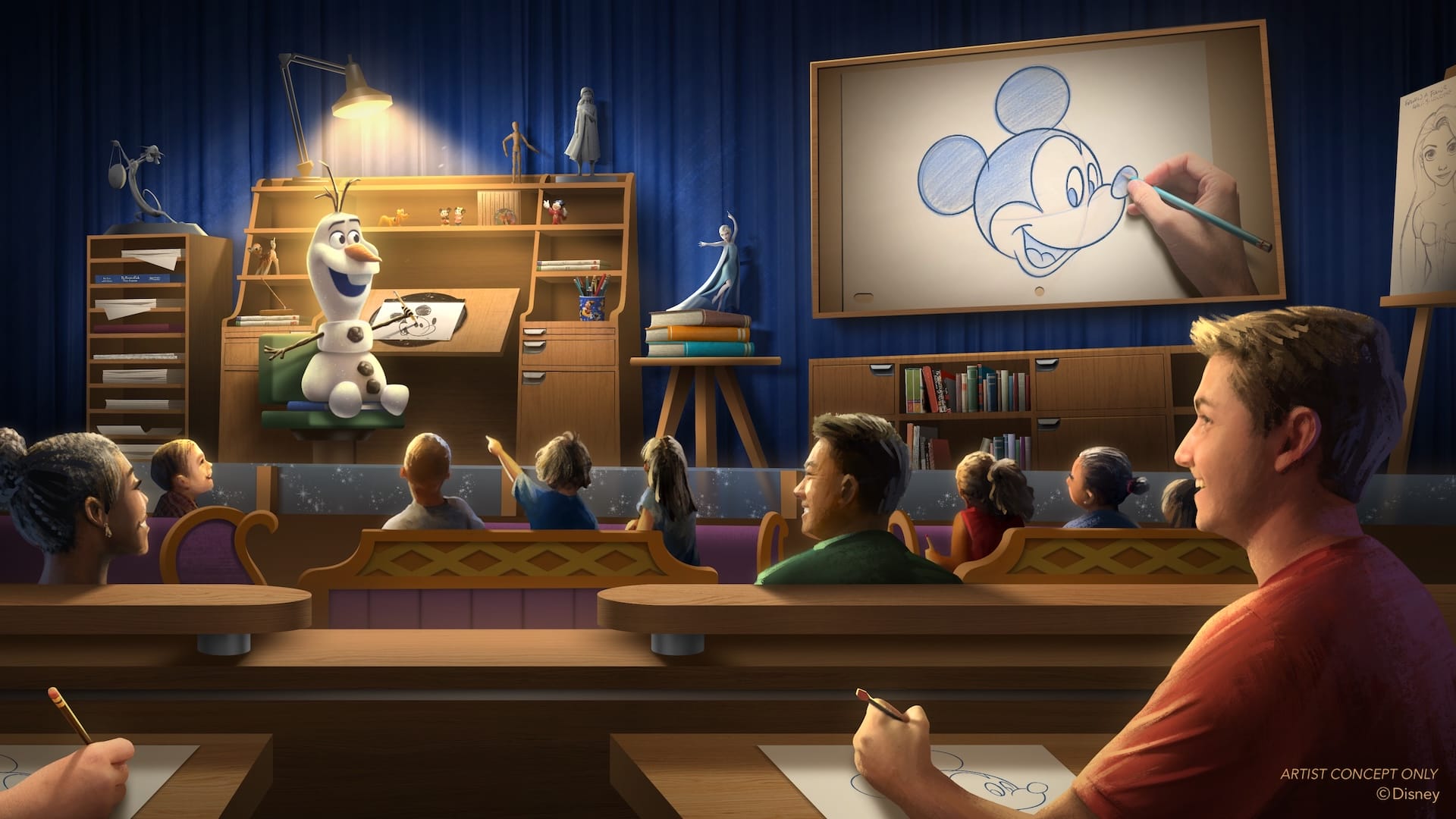 New Animation Academy Experience Hosted by Audio-Animatronic Olaf at Hollywood Studios