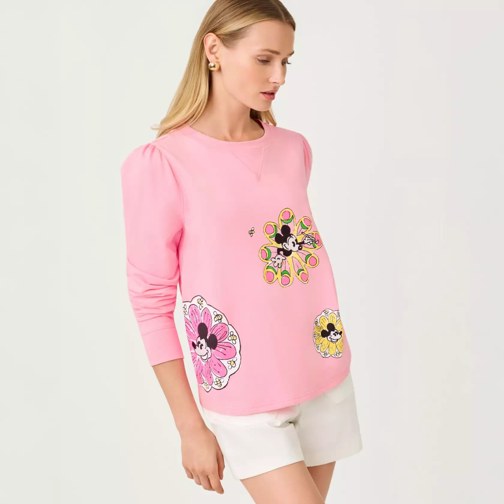 Mickey Mouse Puff Sleeve Sweatshirt by Lilly Pulitzer – Disney Parks