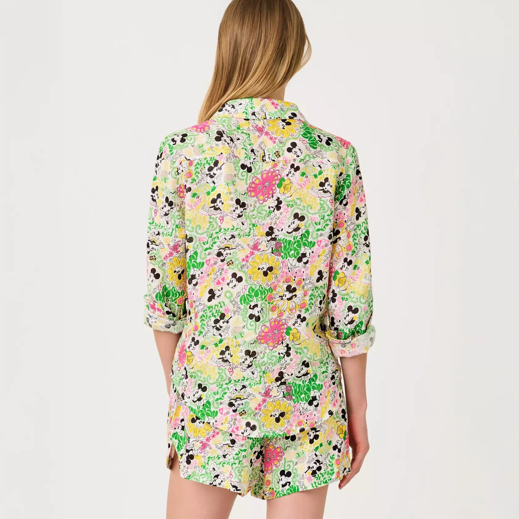 Mickey and Minnie Mouse Linen Button Down Shirt by Lilly Pulitzer
