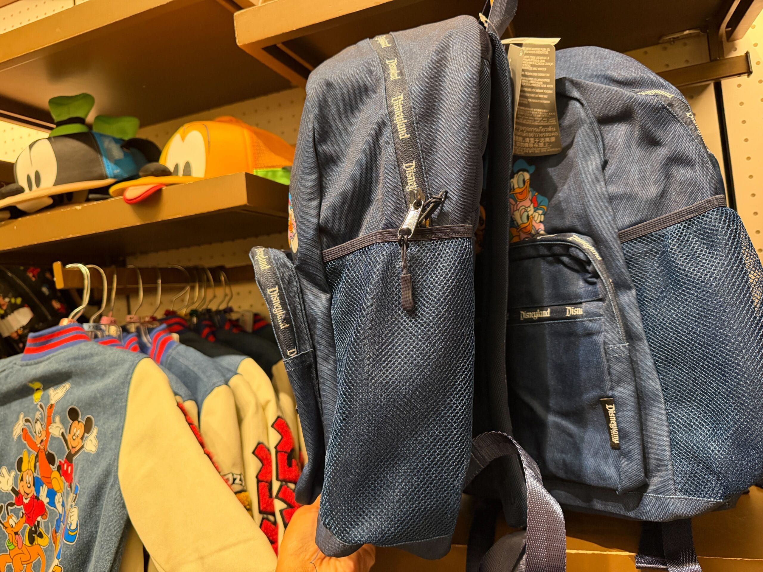 Left side of Mickey and Friends backpack.