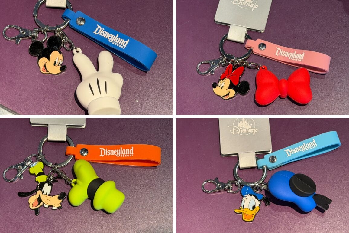 New collection of Mickey and friends keychains now available at Disneyland.