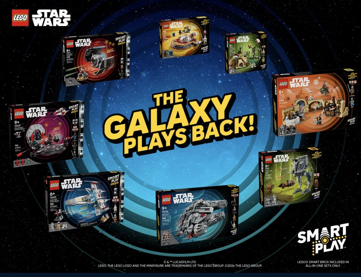 Disney+ subscribers are now eligible to enter a LEGO Star Wars SMART Play prize that contains eight LEGO SMART Play Compatible Star Wars sets featuring iconic scenes and characters from the Star Wars saga: