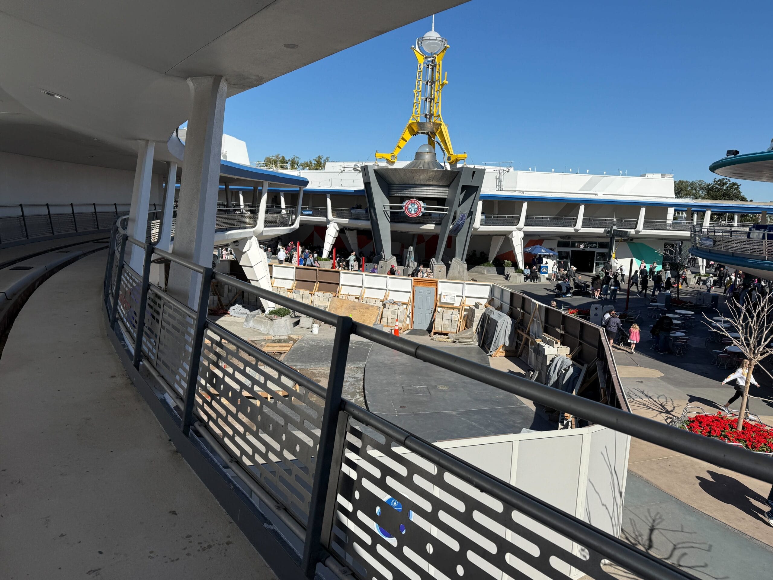 Concrete and Pavement Construction Continues Outside Buzz Lightyear’s Space Ranger Spin in Magic Kin